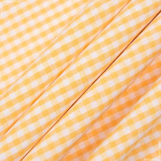 Ткани хлопок смесовой - Декоративная ткань Клетка мелкая желтая