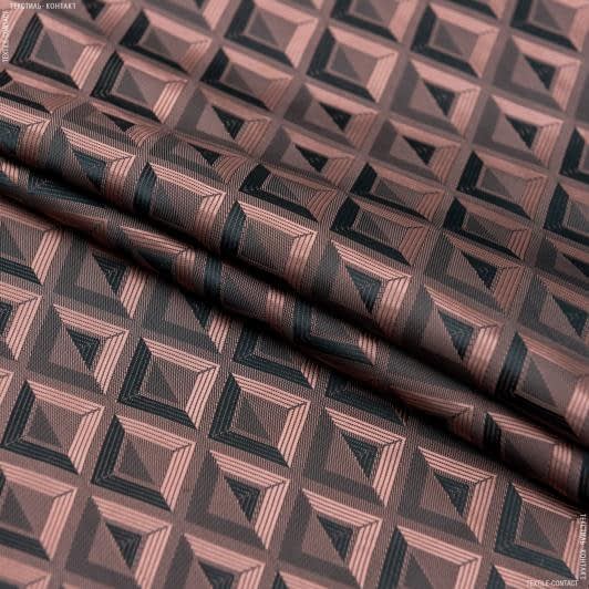 Тканини підкладкова тканина - Підкладковий жакард хамелеон коричневий