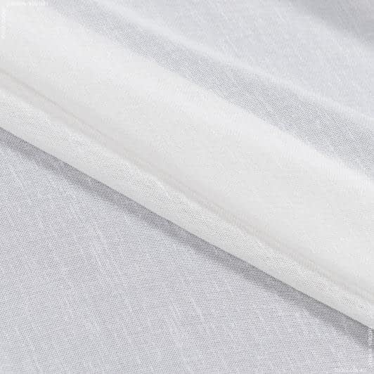 Ткани гардинные ткани - Тюль кисея Мелодия имитация льна цвет слоновая кость с утяжелителем