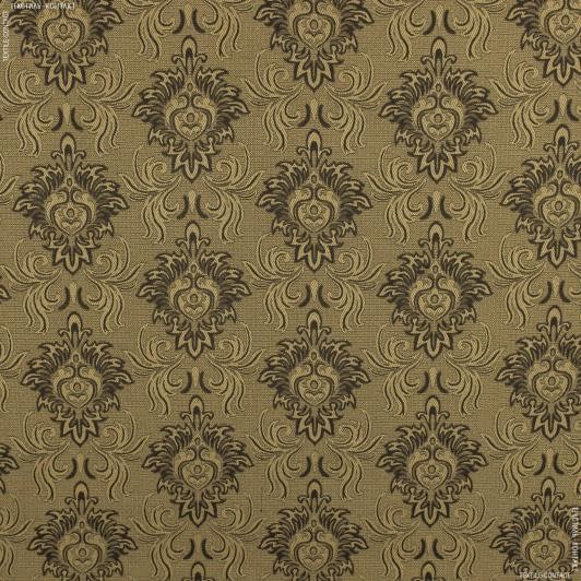 Ткани для мебели - Декор-гобелен Вензель  старое золото,коричневый