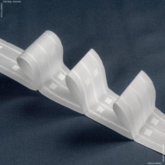 Тканини фурнітура для декора - Тасьма шторна Односторонні складки матова КС-1:3 65мм±0.5мм/100м