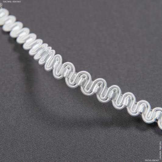 Ткани фурнитура для декора - Тесьма окантовочная Фиджи белая 10 мм