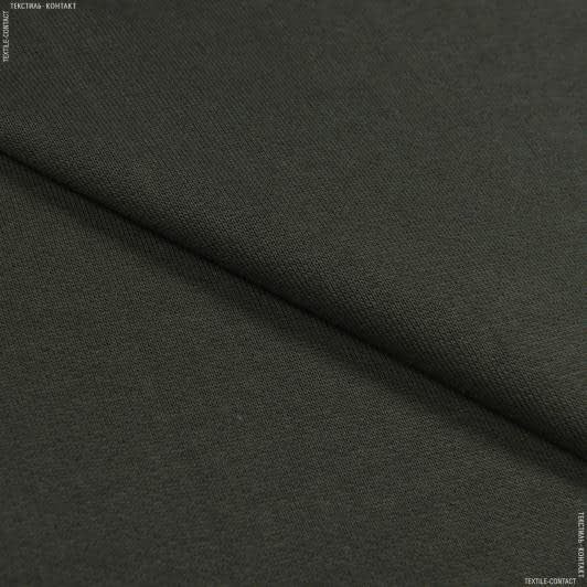 Тканини футер трьохнитка - Футер 3х-нитка з начісом  оливковий