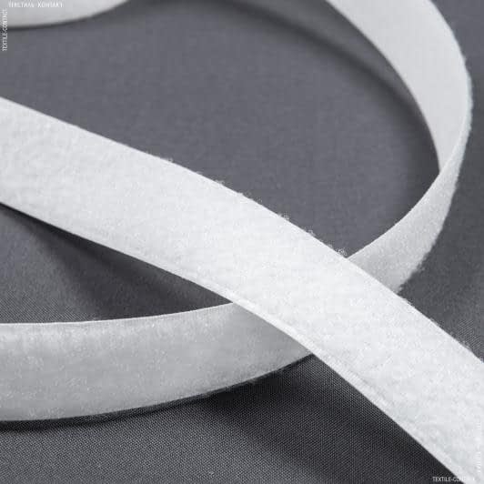 Ткани для одежды - Липучка Велкро пришивная мягкая часть белая 30мм/25м