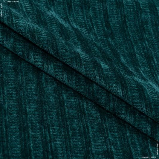Ткани ластичные - Трикотаж шенилл зеленый