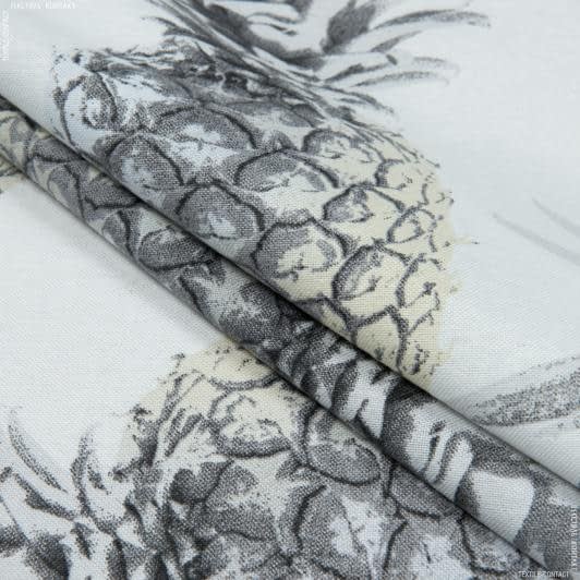 Тканини всі тканини - Декоративна тканина Тріна ананаси сірі