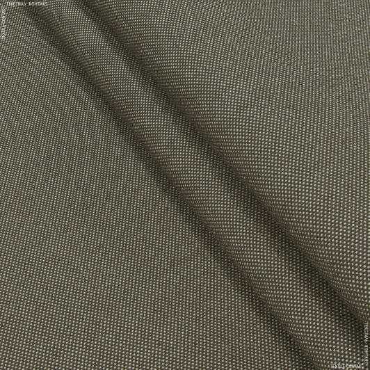 Ткани для чехлов на стулья - Декоративная ткань Оскар меланж т.коричневый, бежевый