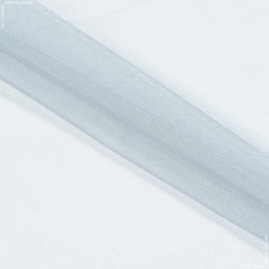 Ткани гардинные ткани - Тюль сетка  мини Грек св. серый