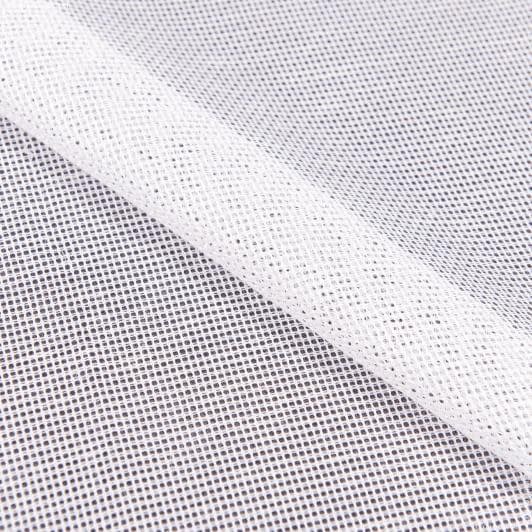Ткани гардинные ткани - Тюль сетка Антикоготь белая с утяжелителем