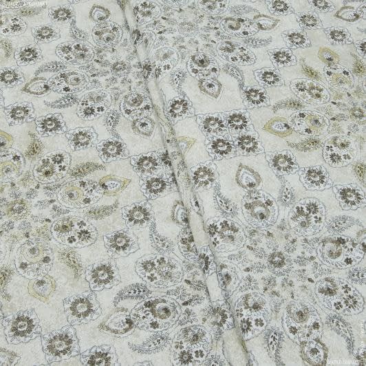 Тканини всі тканини - Декоративна тканина Берніні бежево-сіра