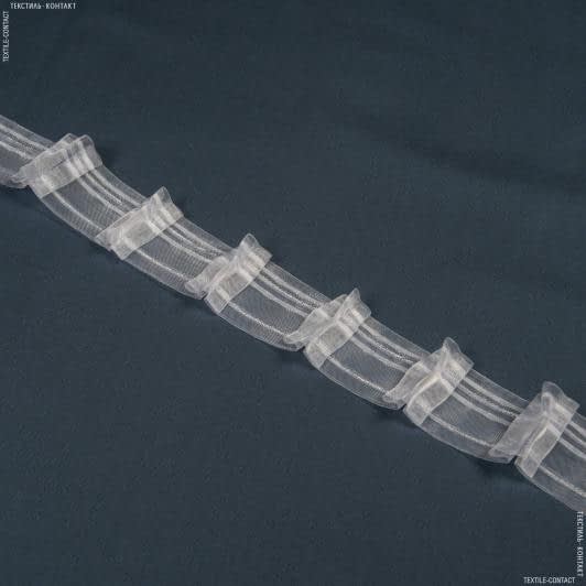 Ткани фурнитура для декоративных изделий - Тесьма шторная Три складки прозрачная КС-1:2 50мм±0.5мм/50м