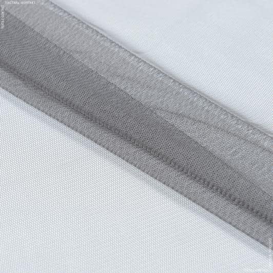 Тканини ненатуральні тканини - Тюль сітка  міні Грек т.сизий