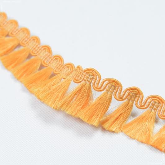 Ткани фурнитура для декора - Бахрома кисточки  КИРА блеск /  охра  30 мм (25м)