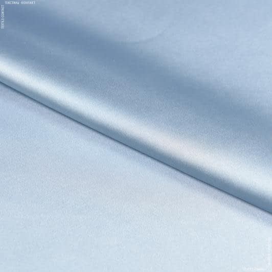 Тканини ненатуральні тканини - Атлас стрейч щільний світло-блакитний