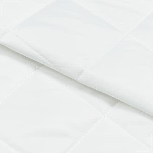 Ткани все ткани - Плащевая Мари стеганая с синтепоном 100г/м 7см*7см белая