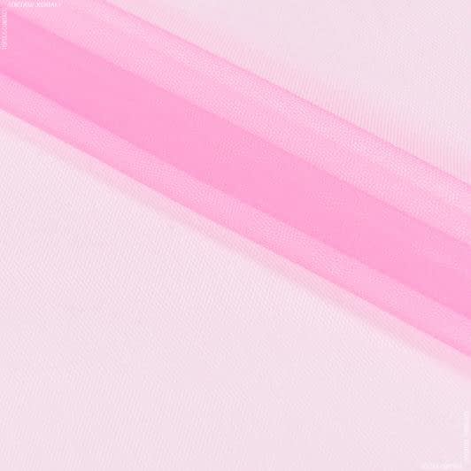 Тканини театральні тканини - Тюль Сітка м'яка / фатин / рожевий
