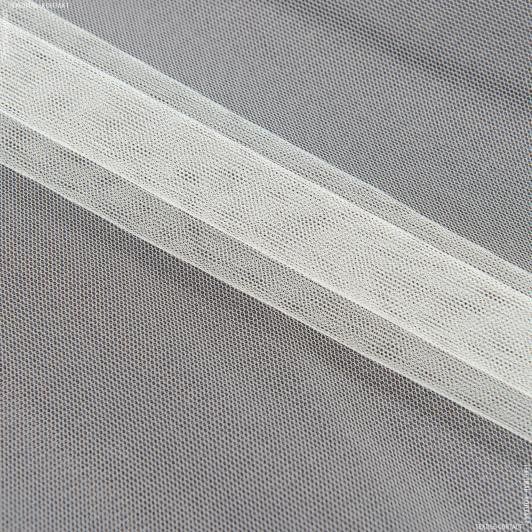 Тканини гардинні тканини - Декоративна Сітка жорстка / фатин св. молочний
