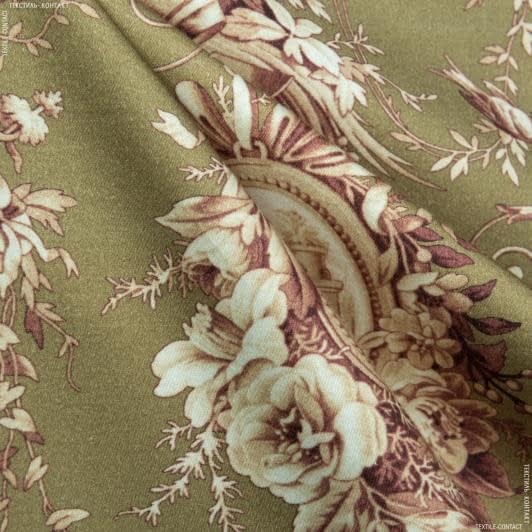 Тканини для штор - Декоративна тканина Беч колір т.зелений