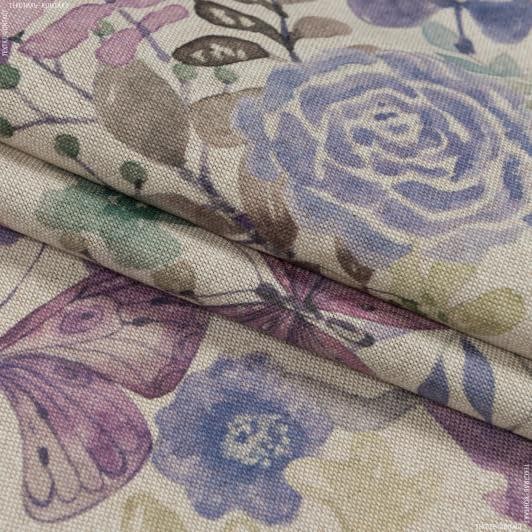 Ткани для декоративных подушек - Декоративная ткань  кулла бабочки сирень