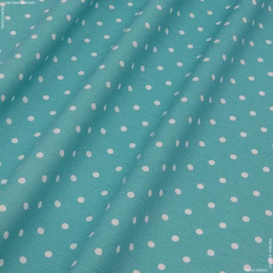 Тканини для слінгу - Декоративна тканина Севілла / SEVILLA горох колір зелена бірюза
