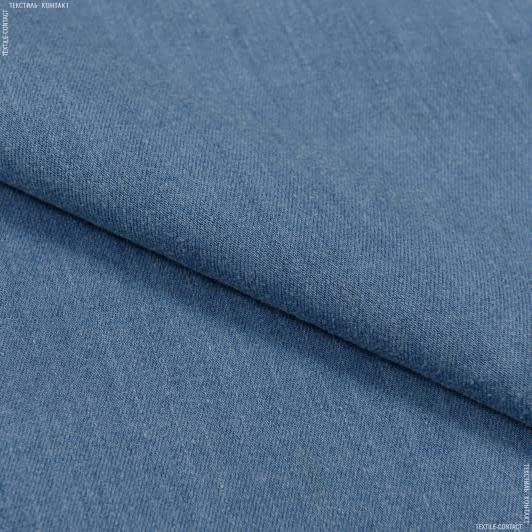 Ткани для рубашек - Джинс вареный Фрателли голубой
