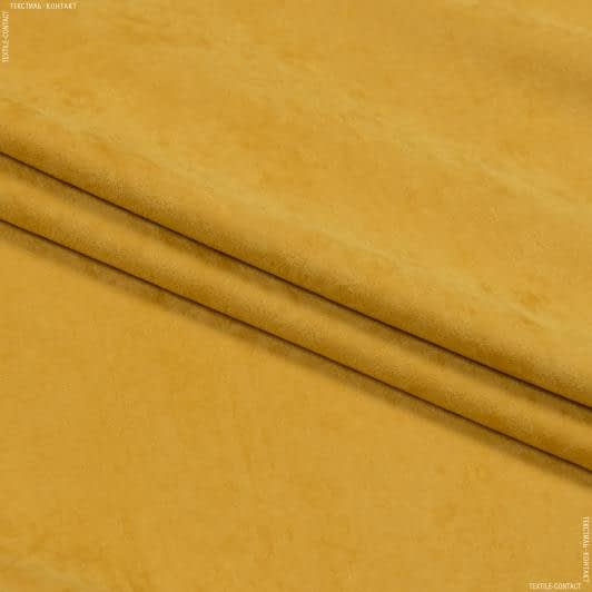 Ткани портьерные ткани - Замша портьерная Рига золото