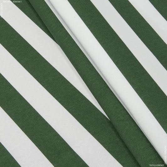 Тканини для дому - Декоративна тканина лонета Смуга зелений, молочний