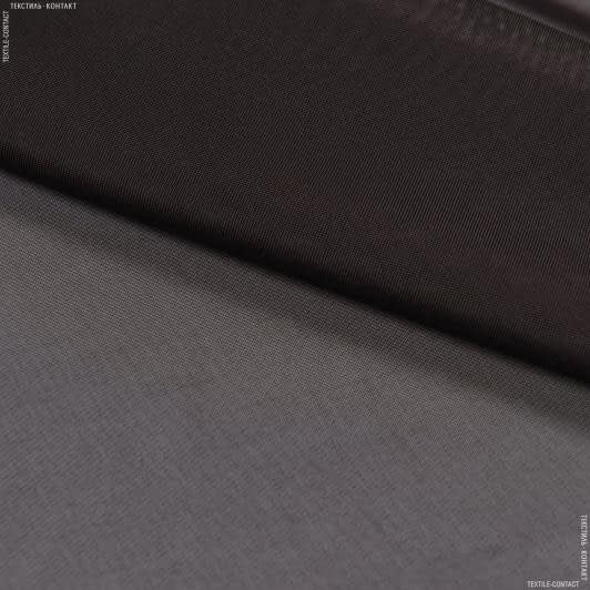 Тканини гардинні тканини - Тюль вуаль колір шоколад