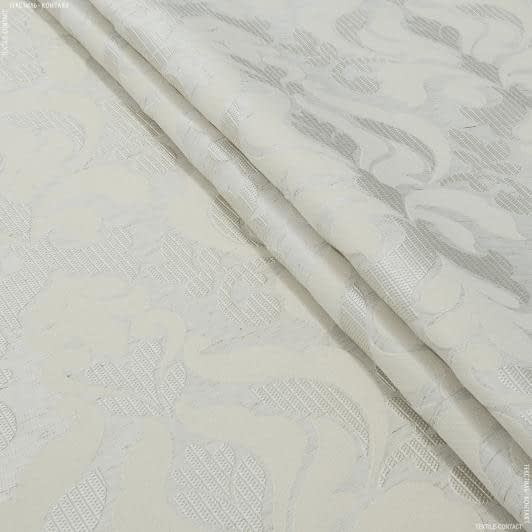 Ткани портьерные ткани - Жаккард Сан-ремо вензель цвет крем брюле