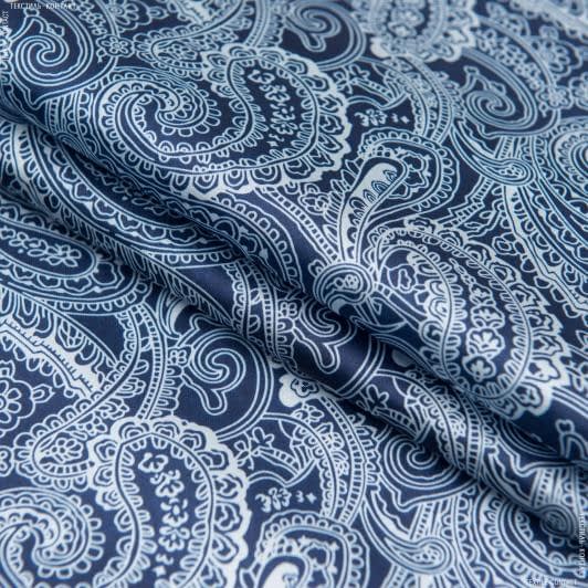Тканини підкладкова тканина - Підкладка принт огірки синій