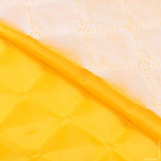 Ткани для дома - Синтепон 100g термопай 3см*3см с подкладкой 190т ярко-желтый