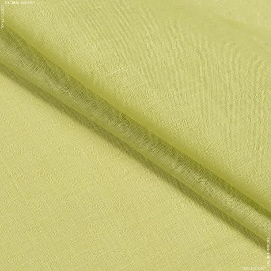 Тканини льон - Льон сорочковий пом'якшений світло-оливковий