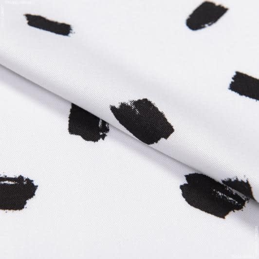 Тканини для блузок - Платтяна діагональ білі штрихи на чорному