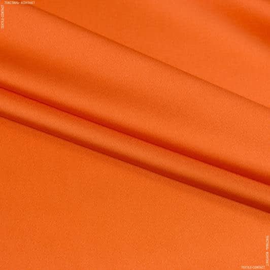 Ткани для платьев - Атлас-шелк стрейч оранжевый БРАК