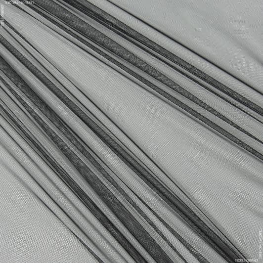 Ткани ритуальная ткань - Тюль сетка  мини Грек   черный
