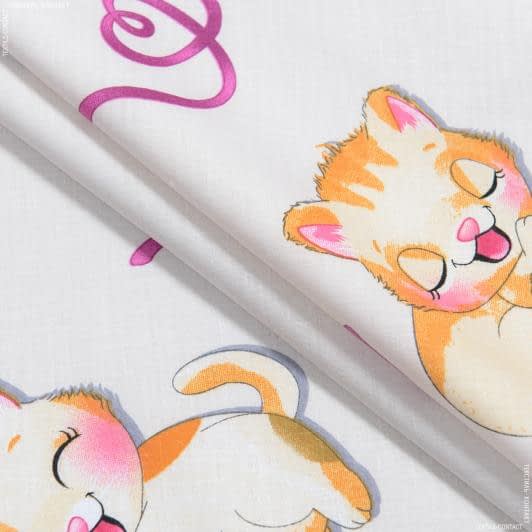 Тканини для дитячої постільної білизни - Бязь набивна ГОЛД MG дитячий коти