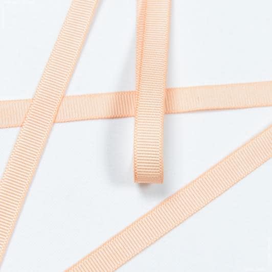 Тканини фурнітура для дома - Репсова стрічка Грогрен колір персиковий 10 мм