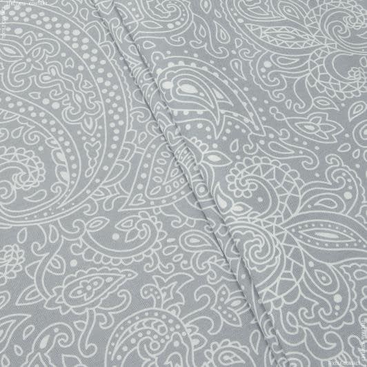 Ткани для римских штор - Декоративная ткань лонета Зелде /ZELDA  серый, молочный