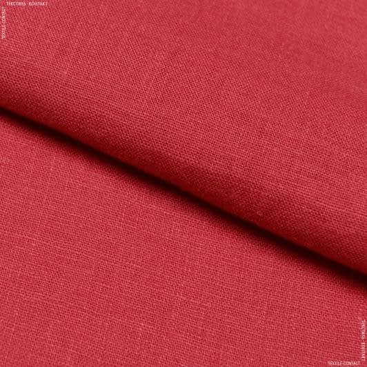 Тканини для штанів - Льон костюмний випраний червоний