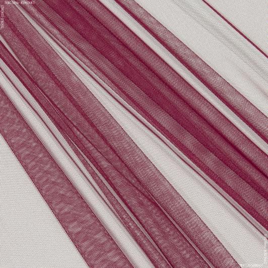 Тканини гардинні тканини - Тюль сітка  міні Грек   гранат