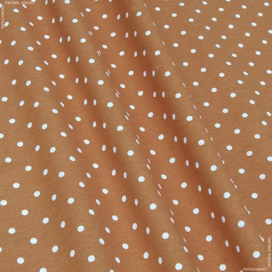 Ткани для платьев - Декоративная ткань Севилла горох оранжевый