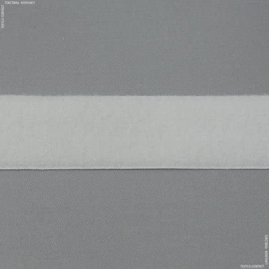 Ткани фурнитура для декора - Липучка Велкро пришивная мягкая часть белая 50мм/25м