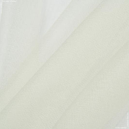 Ткани ненатуральные ткани - Тюль Луса молочный утяж.