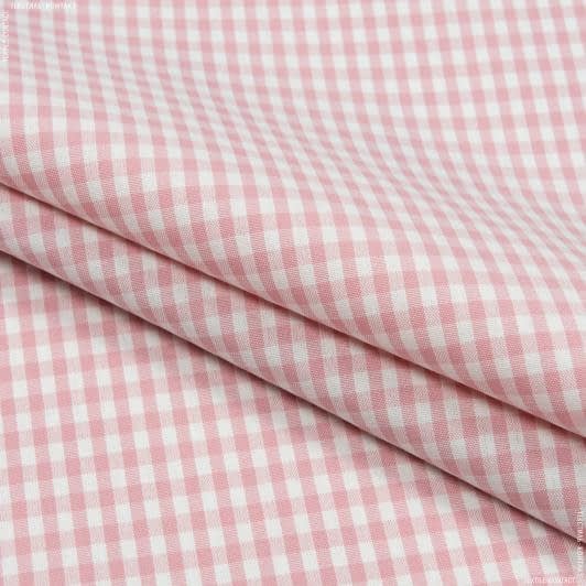 Ткани для пэчворка - Декоративная ткань Рустикана пепита розовая