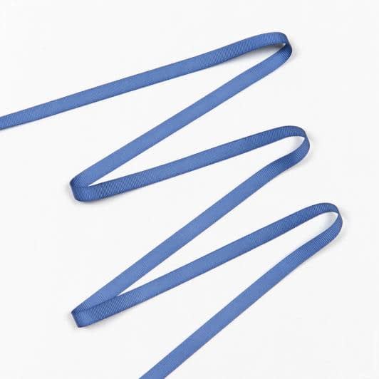 Тканини фурнітура для декора - Репсова стрічка Грогрен /GROGREN синя 10 мм