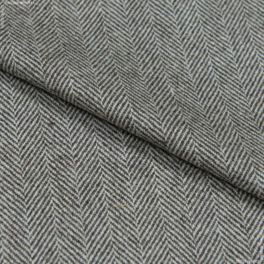 Тканини для штанів - Костюмний твід Е.OXFORD ялинка коричневий