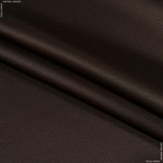 Ткани для портьер - Декоративный  атлас дека/ deca  /т.коричневый