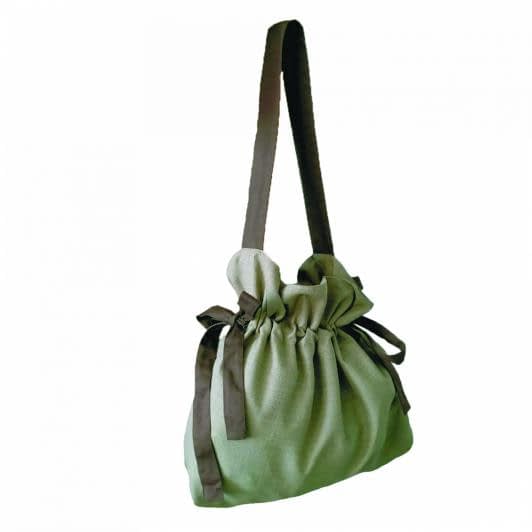 Ткани сумка шоппер - Сумка Кулиса TaKa Sumka  оливковый 40х42 ( ручка 74 см)