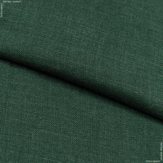 Ткани для брюк - Лен костюмный стиранный зеленый