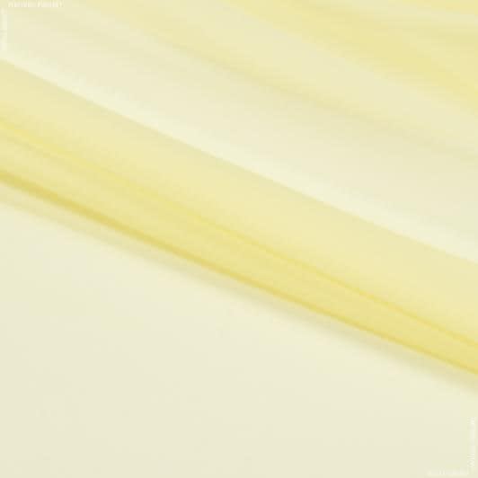 Тканини гардинні тканини - Тюль вуаль лимонно-жовтий